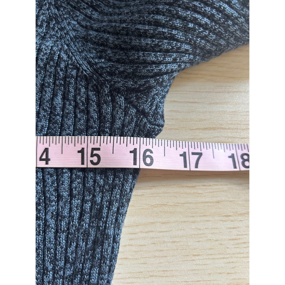 Athleta Reverie Sweater Dress Women's MP Blue‎ Ribbed Long Sleeve Knit - Picture 8 of 8